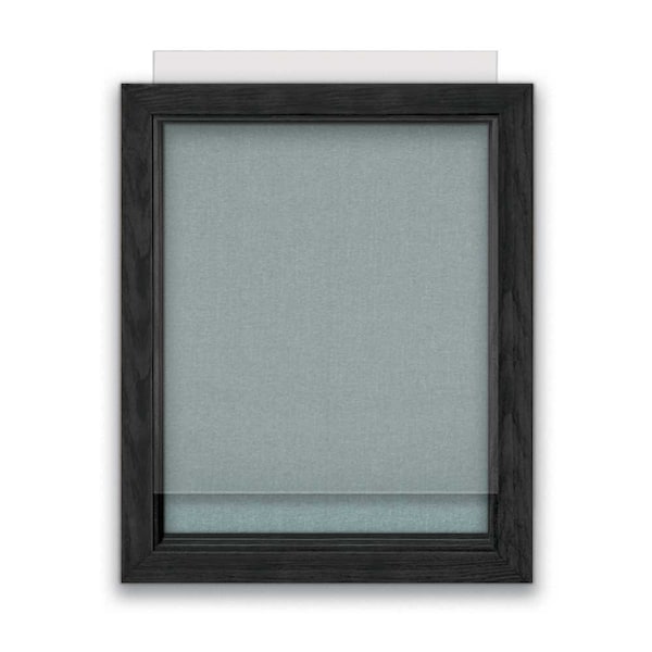 Indoor Enclosed Combo Board, 72"x36", Bronze Frame/Grey & Amethyst